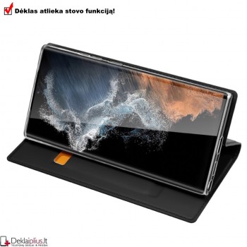Dux Ducis Skin Pro dirbtinės odos dėklas - juodas (Samsung S23 Ultra)